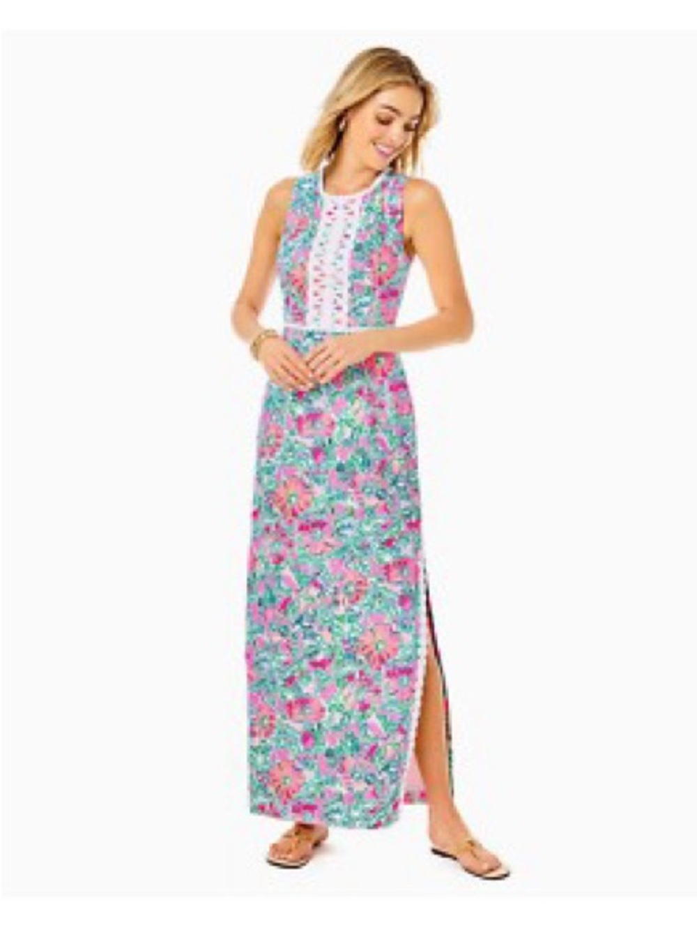 Lilly Pulitzer Ashler Stretch Maxi Shift Dress size 8 - Picture 7 of 11